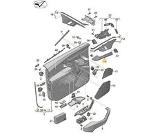 VAG Audi A5 S5 F5 2017 Kairysis Priekinis Durų Panelės Trimas Originalus 8W6867410NP5
