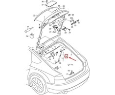 VAG Audi A5 Sportback 8TA bagažinės dangčio dujų spyruoklė dešinė 8T8827552C NAUJA ORIGINALI