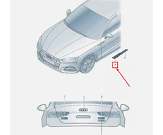 VAG AUDI A5 Sportback F5 Dešiniojo sparno apdaila originali 8W6853602EPUZ