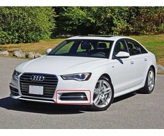 VAG Audi A6 2015-18 S-Line priekinio bamperio šoninės grotelės kairėje pusėje su liejimo detalėmis Originalus 4G0807647B9B9