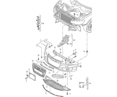 VAG Audi A6 S Line Quattro Priekinio buferio traukimo kablio dangtelis gruntinis originalus 4G0807241A