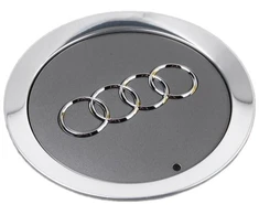 VAG AUDI A6 A8 D3 2004-2010 m. Ratų centro stebulės dangtelis pilkas metalikas originalus 4E0601165A7ZJ