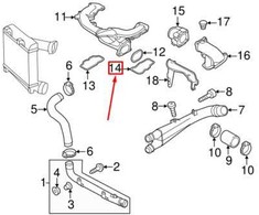 VAG AUDI A6 AVANT C6 Kairės pusės viršutinio įsiurbimo kolektoriaus tarpinė originali 059129717K