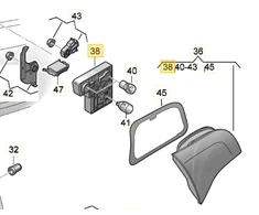 VAG Audi A6 C6 05-11 Avant N/S kairės pusės galinės vidinės lemputės laikiklis originalus 4F9945221