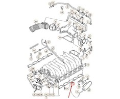 VAG AUDI A6 C6 C6 Kairės pusės įsiurbimo kolektoriaus sandariklis originalus 07L133073E