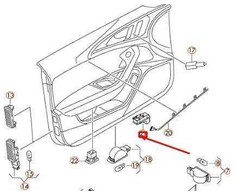 VAG AUDI A6 C7 Dešiniųjų durų apdailos skydelio apšvietimo lempa 4G0947355C NAUJAS GENUINALUS