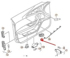 VAG AUDI A6 C7 Dešiniųjų durų apdailos skydelio apšvietimo lempa 4G0947355C NAUJAS GENUINALUS
