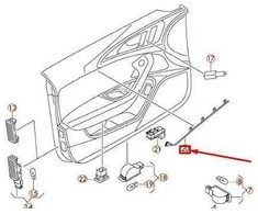 VAG AUDI A6 C7 Galinės Kairės Durų Apdailos Panele Šviesos Pluoštas 4G0919177A NAUJA ORIGINALI