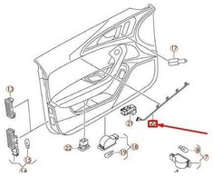 VAG AUDI A6 C7 Galinės Kairės Durų Apdailos Panele Šviesos Pluoštas 4G0919177A NAUJA ORIGINALI