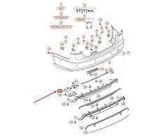 VAG AUDI A6 C7 Priekinis bamperis kairėje pusėje, uždarymo elementas originalus 4G0807363C