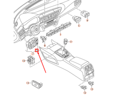 VAG AUDI A6 C7 Prietaisų jungiklio lemputės dangtelis originalus 4G0941158B