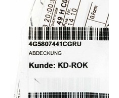 VAG AUDI A6 galinio bamperio vilkimo akies dangtelis C7 originalus 4G5807441CGRU