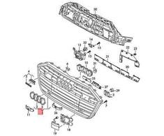 VAG Audi A6 S6 Avant Quattro 4A 2019 Juodos Chromo Radiator Grilis Originalus 4K08536513FZ