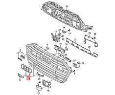 VAG Audi A6 S6 Avant Quattro 4A 2019 Juodos Chromo Radiator Grilis Originalus 4K08536513FZ