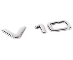 VAG AUDI A6 S6 C6 A8 D3 RS6 R8 2004- Chromuota emblema V10 originali 4E0853601A2ZZ
