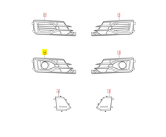 VAG AUDI A6 S6 priekinis bamperis apatinė dešinė rūko grotelė 4G0807648T94 originali