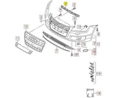 VAG Audi A7 (11-14) Priekinis bamperis centrinis apatinis groteles originalus 4G88076839B9