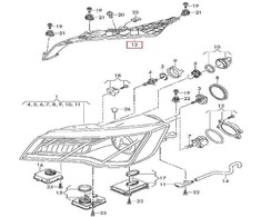 VAG AUDI A7 RS7 10-14 Pagrindinis kairės pusės priekinio žibinto laikiklis originalus 4G8941453A
