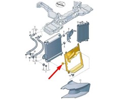 VAG AUDI A8 4H D4 Dešinysis įkrovimo oro aušintuvas oro vadovas 4H0145334C NAUJAS ORIGINALUS