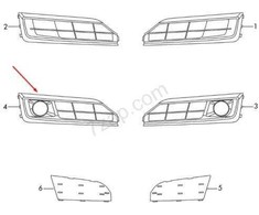 VAG Audi A8 D4 Dešinysis Rūko Žibinto Grotelės 4H0807680PT94 4H0807680P T94 NAUJA ORIGINALI