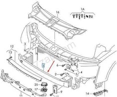 VAG Audi A8 D4 Priekinio Bamperio Stiprinimo Smūgio Juosta 4H0807109B NAUJA ORIGINALI