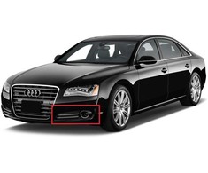 VAG AUDI A8 S8 QUATTRO priekinės kairės pusės apatinės juodos grotelės 4H0807679F3FZ originalios