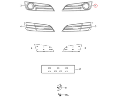 VAG AUDI A8 S8 QUATTRO priekinės kairės pusės apatinės juodos grotelės 4H0807679F3FZ originalios