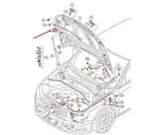 VAG AUDI Audi A3 Cabriolet Priekinė kraštų apsauga originali 8V0823126B