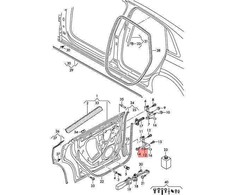 VAG AUDI AUDI AUDI Q8 RSQ8 4MN Priekinių kairės pusės apatinių durų lankstas 4M8833403A Originalus