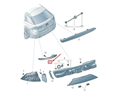 VAG AUDI Audi Q8 RSQ8 4MN galinio žibinto atšvaitas dešinysis 4M8945702 originalus
