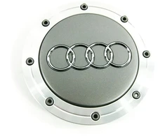 VAG AUDI Avus sidabrinės spalvos ratų centro stebulės dangtelis originalus 4B0601165AZ17