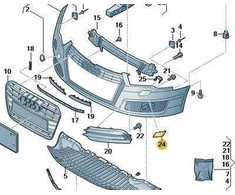 VAG AUDI C7 A6 2011-2014 ŽIBINTŲ PLAUTUVŲ DANGTELIS K/S KAIRĖS ORIGINALUS 4G0955275