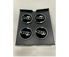 VAG "Audi Dynamic" besisukantis centrinis stebulės dangtelis juodas originalus 4M8071006A