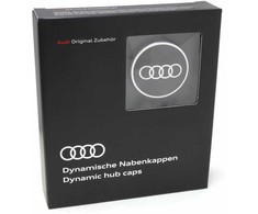 VAG "Audi Dynamic" besisukantis centrinis stebulės dangtelis juodas originalus 4M8071006A