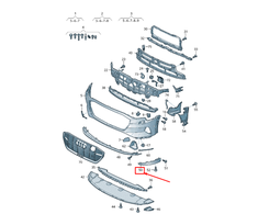 VAG AUDI E TRON GE Priekinis Kairysis Bamperio Spoileris Originalus 4KE8070614W3