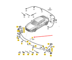 VAG Audi E Tron GT laidų rinkinys priekinio bamperio originalus 4J3971095M
