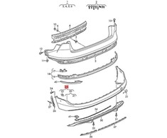 VAG Audi E Tron Sportback Q4 E Tron Primed Spoiler Originalus 4KE807434EGRU