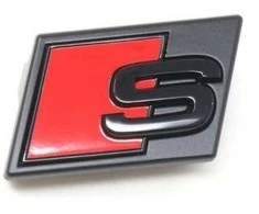 VAG "Audi E-Ttron S" užrašas su juodu logotipu grotelės originalios 4KE071805