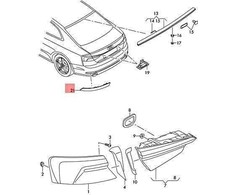 VAG AUDI galinio žibinto kairės pusės išorinis išorinis 8W6945105C originalus