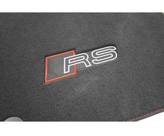VAG AUDI grindų kilimėlių komplektas priekyje LHD Siuvinėtos raidės originalios 8S1863691FMUK