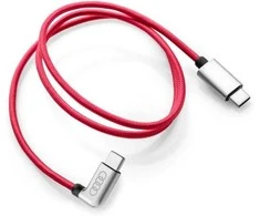 VAG AUDI įkrovimo kabelis USB-C į USB-C jungties kabelį kampu raudonas 8S0051435L