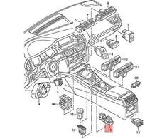 VAG AUDI jungiklis, skirtas automobiliams su hidrauliniu viršumi 8F0959727BV10 Originalus