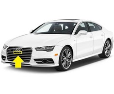 VAG "Audi" priekinės kameros laikiklio rėmo dangtelis juodas blizgus originalus 4G0853140FT94