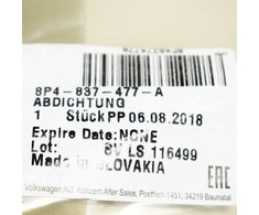 Vag Lango Angos Sandariklis Kairysis Išorinis Audi A3 8P Originalus 8P4837477A