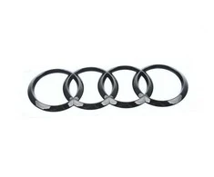 VAG "Audi" priekinis blizgus juodas keturių žiedų variklio dangčio ženklas - R8