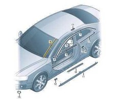VAG Audi A5 S5 08 16 Priekinis Dešinysis Stiklas Vandens Deflektorius Originalus 8T0854328A01C