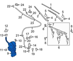 VAG AUDI Q3 11-18 Priekinio stiklo plovimo sistemos skysčio rezervuaras originalus 8U0955453Q
