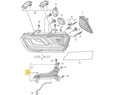 VAG AUDI Q3 12-16 N/S kairės pusės priekinio žibinto laikiklio laikiklis Originali plokštė 8U0941453