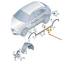 VAG Audi Q3 8U Galinės Kairiosios Durys Moldingas Originalus 8U0853969RGRU