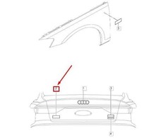 VAG AUDI Q3 8U Galinis Emblemos Ženkliukas 8U0853741AT94 NAUJAS ORIGINALUS